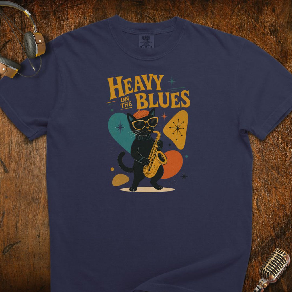 Heavy On The Blues Cat T-Shirt