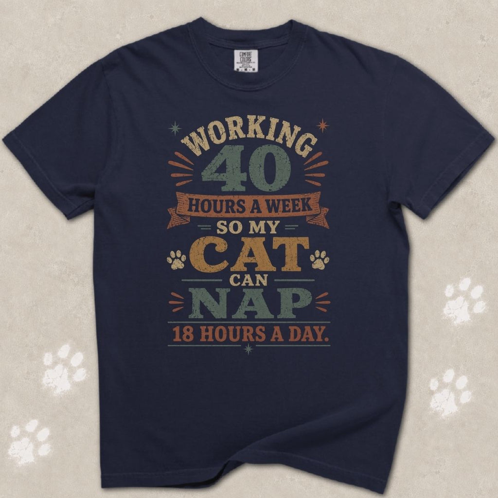 Working 40 Hrs For My Cat T-Shirt