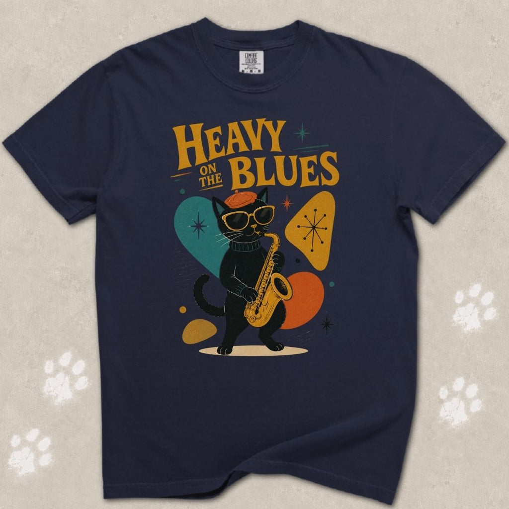 Heavy On The Blues Cat T-Shirt