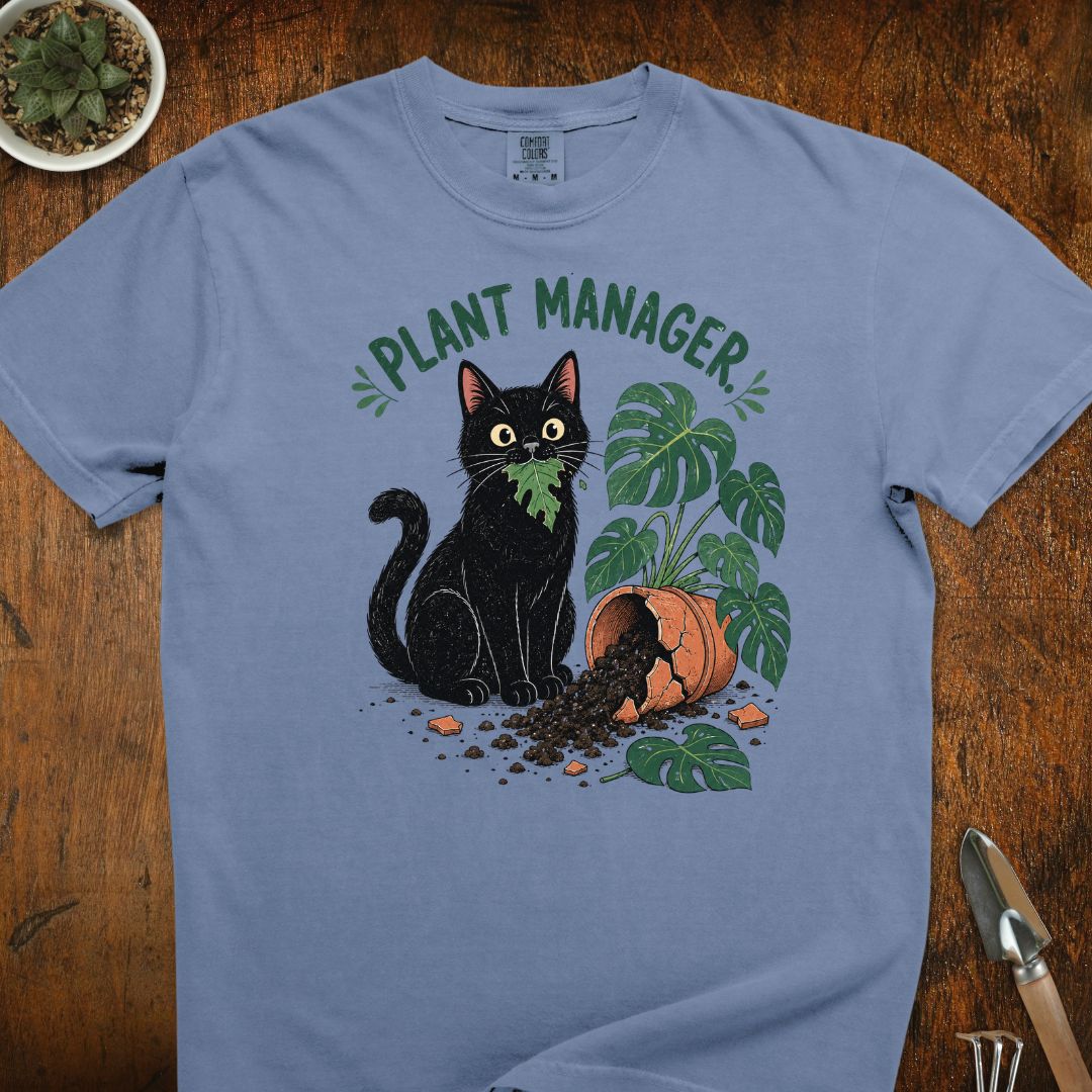 Plant Manager Cat T-Shirt