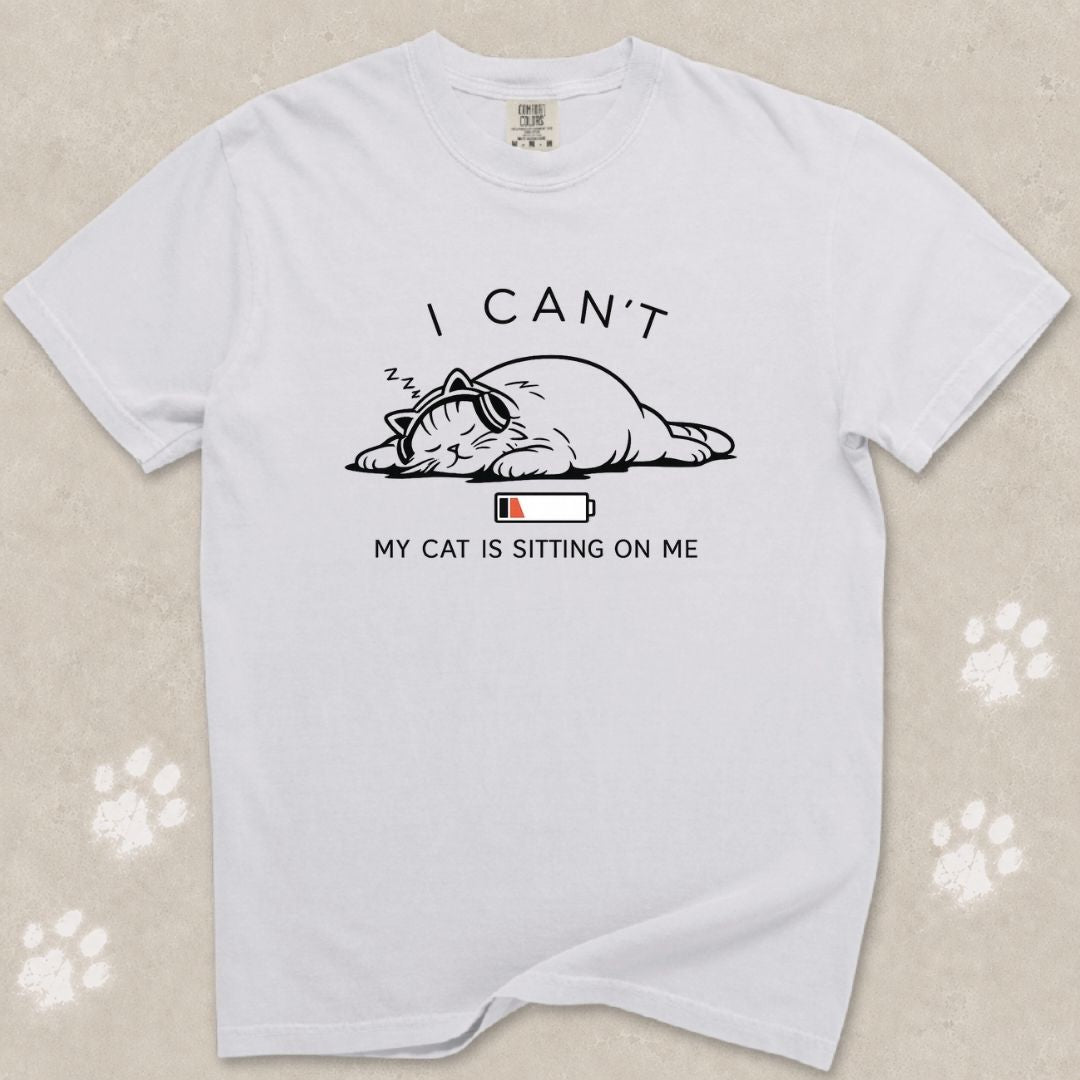 I Can't, My Cat Is Sitting On Me T-Shirt
