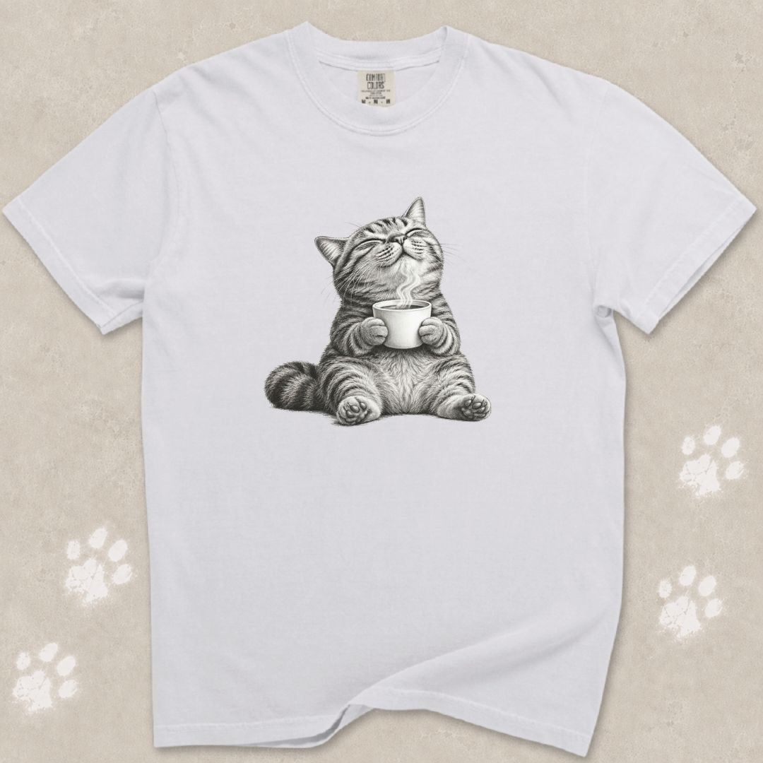 Sip, Purr, Repeat Cat T-Shirt