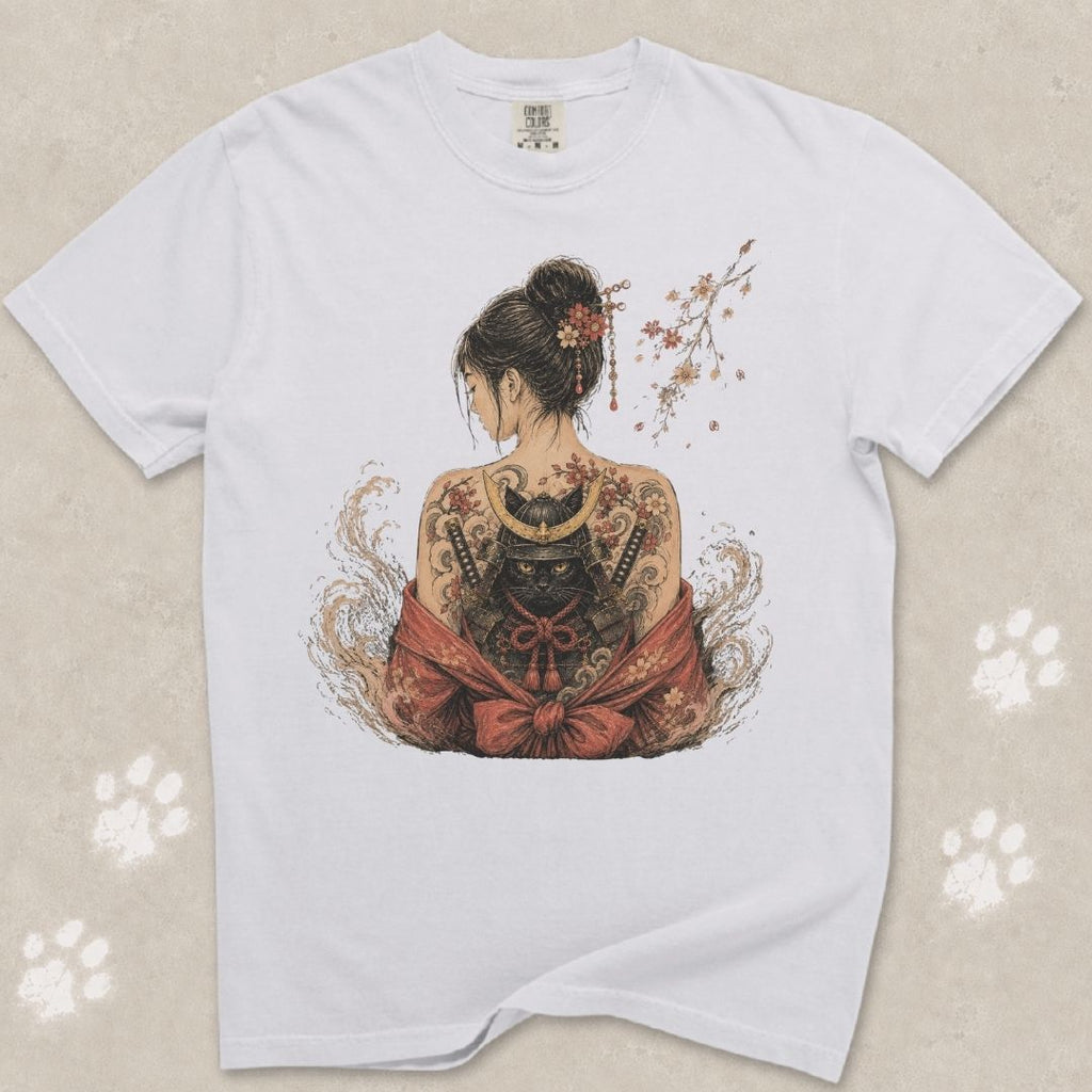 Geisha Cat Tattoo T-Shirt
