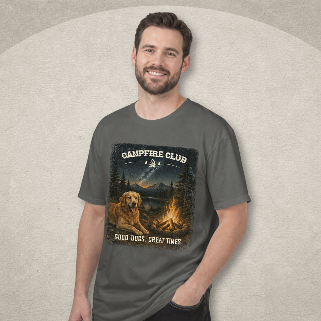 Campfire Club – Golden Retriever Graphic Tee