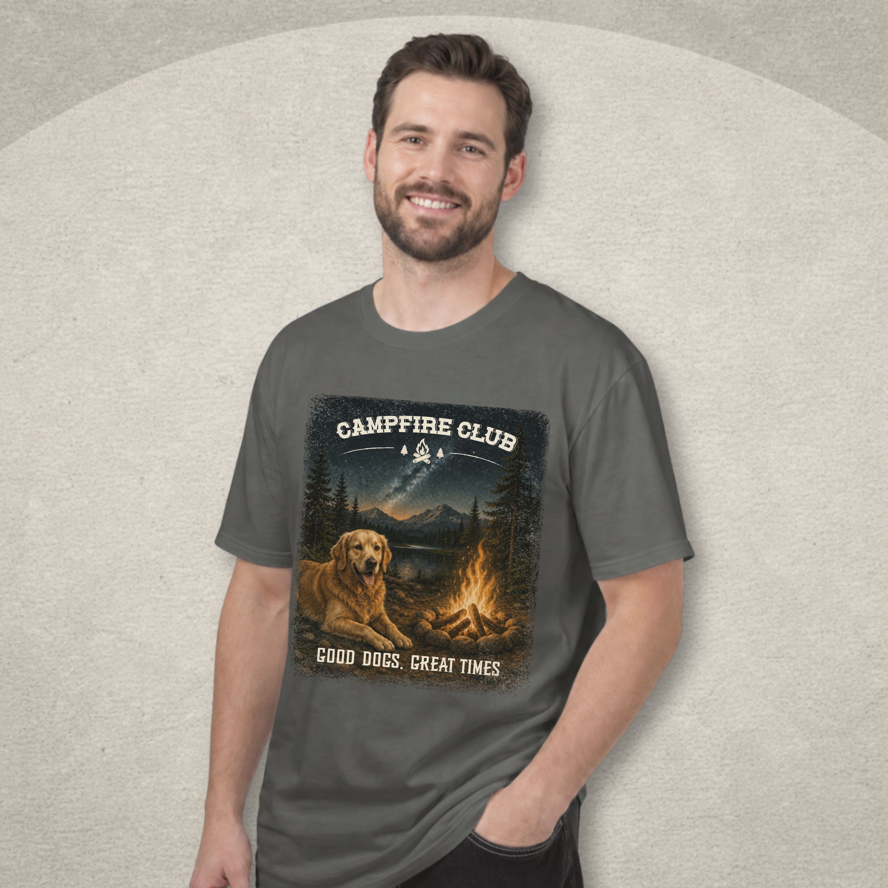 Campfire Club – Golden Retriever Graphic Tee