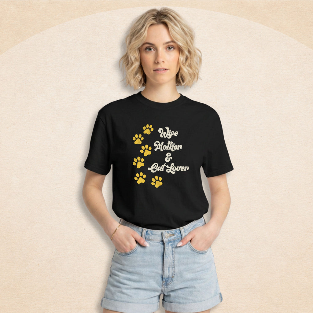 Wife, Mother & Cat Lover T-Shirt