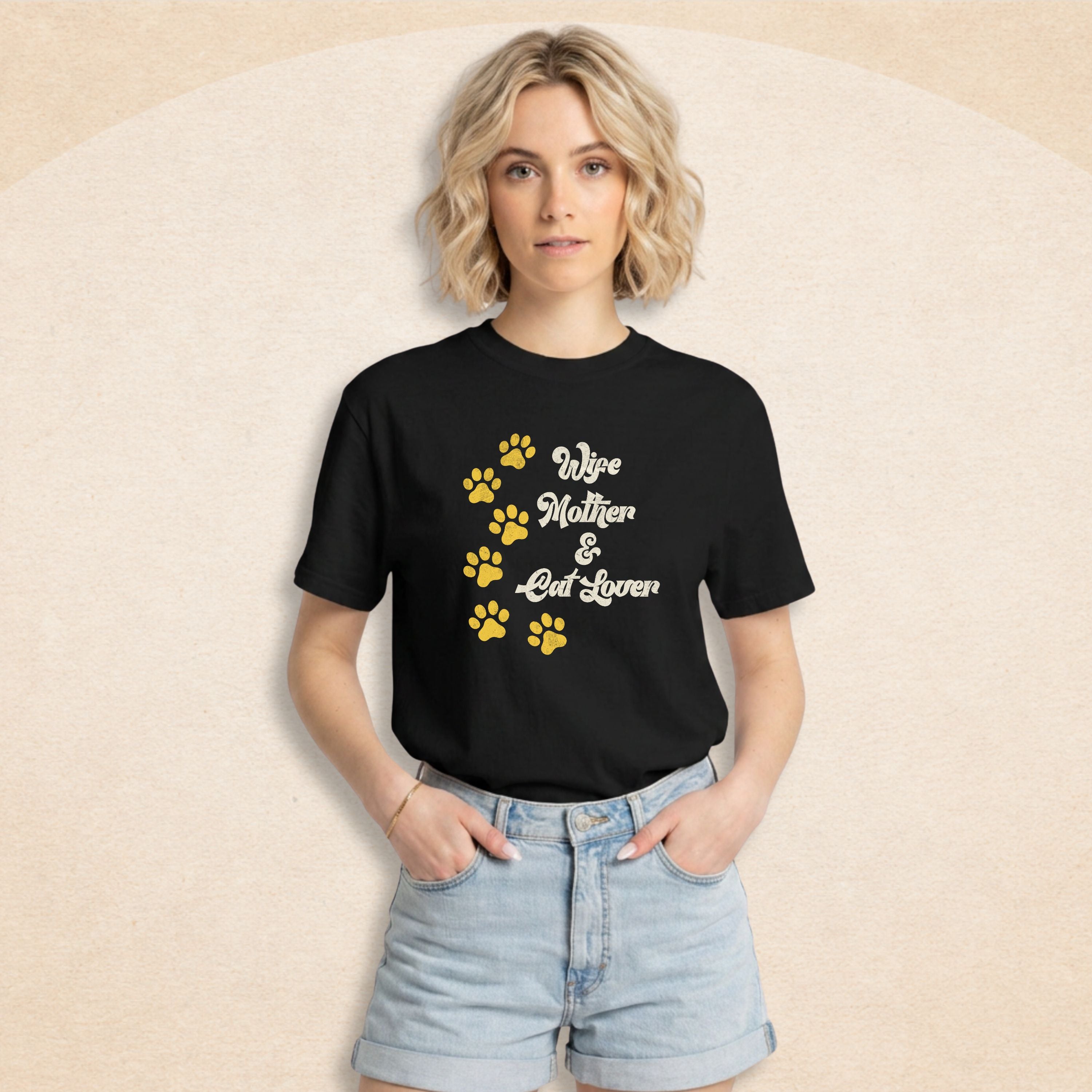 Wife, Mother & Cat Lover T-Shirt